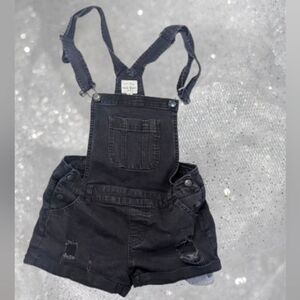 Wax Jean Black Overalls Sturdy Denim Classic  Women's Size Small